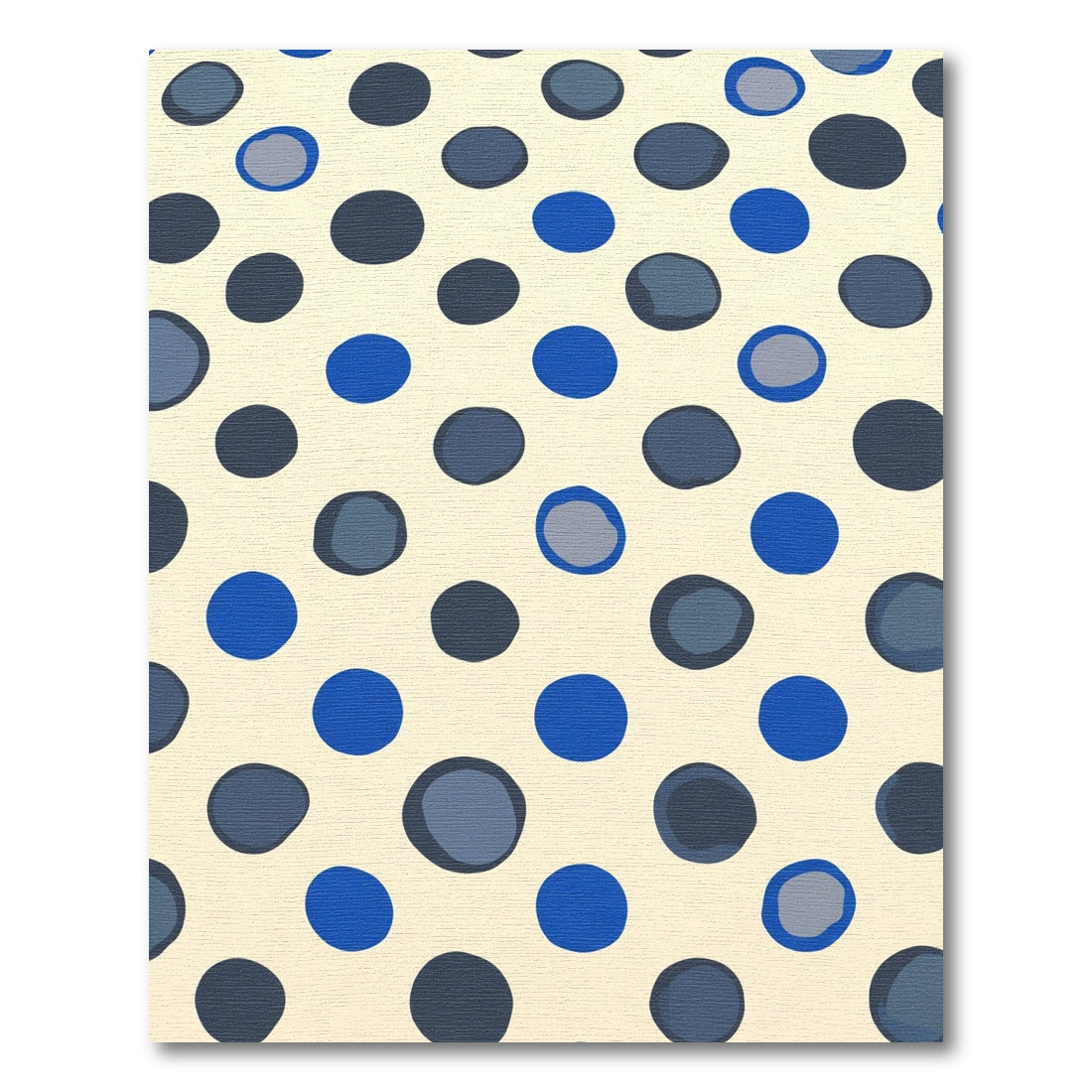 Navy And Royal Blue Dot Oval Rug