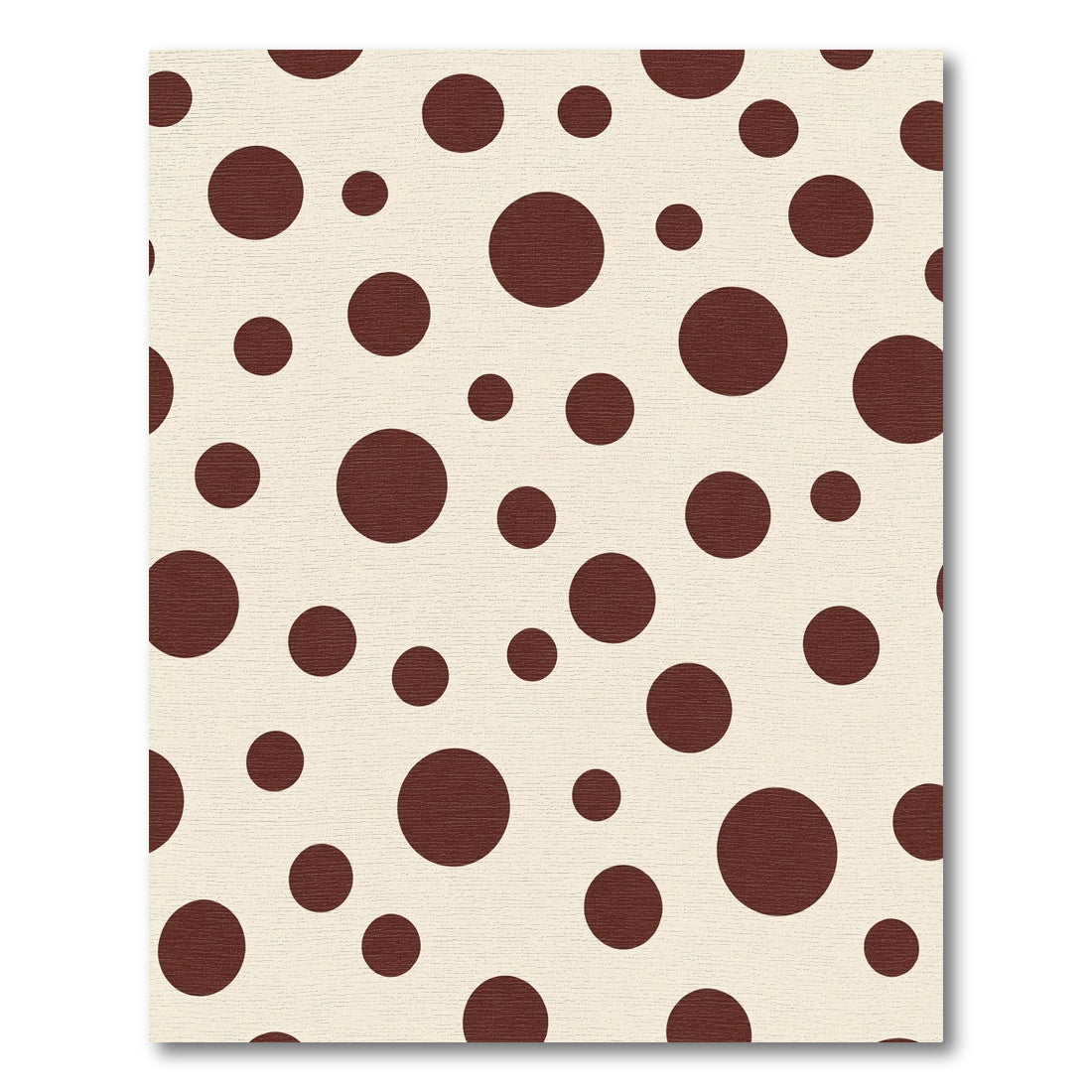 Cream Brown Polka Dot Circles Rug