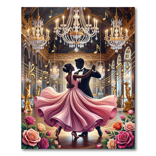 Romantic Rose Ballroom Waltz Tapestry Rug