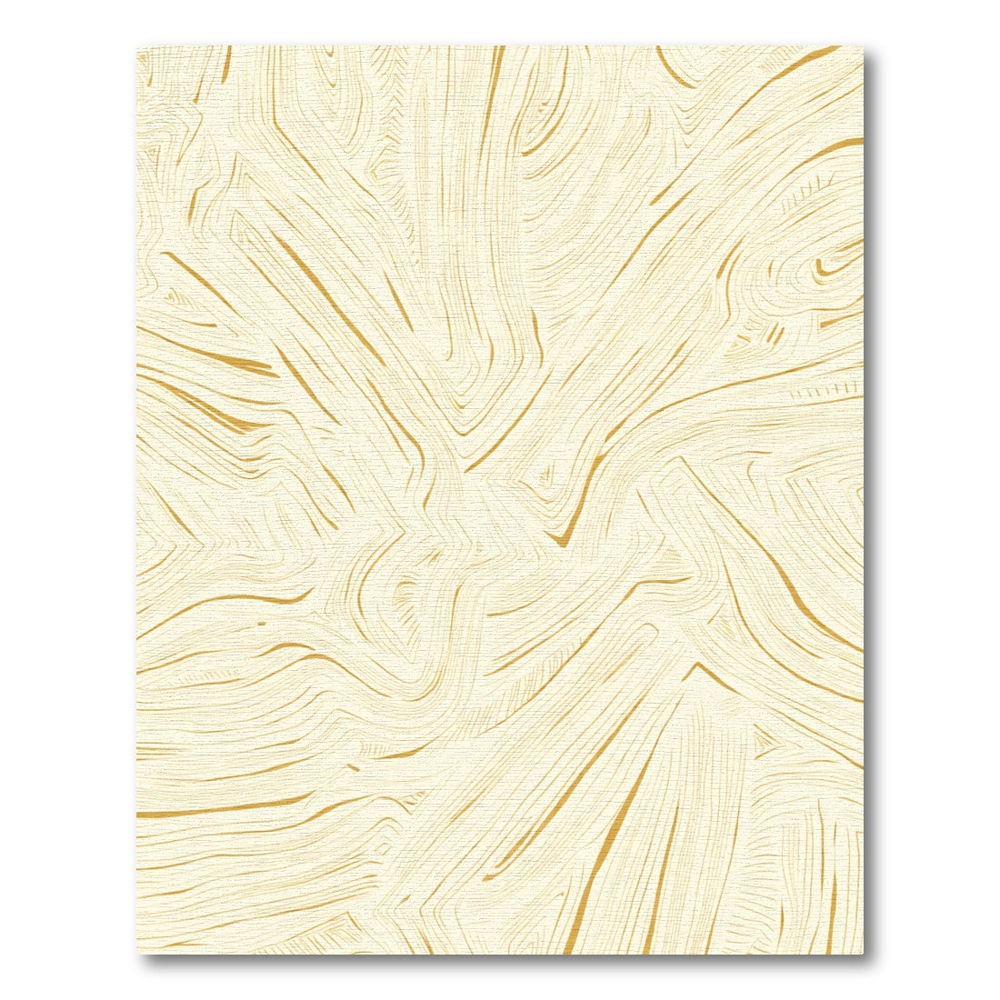 Cream Gold Abstract Flow Rug