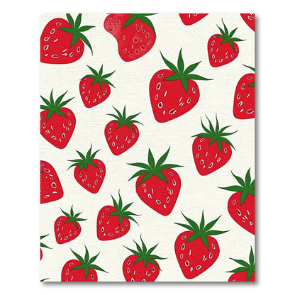 Vibrant Red Strawberry Scatter Rug