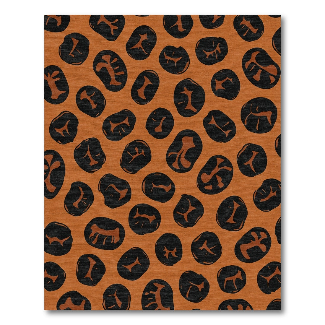 Orange Brown Blob Organic Composition Rug