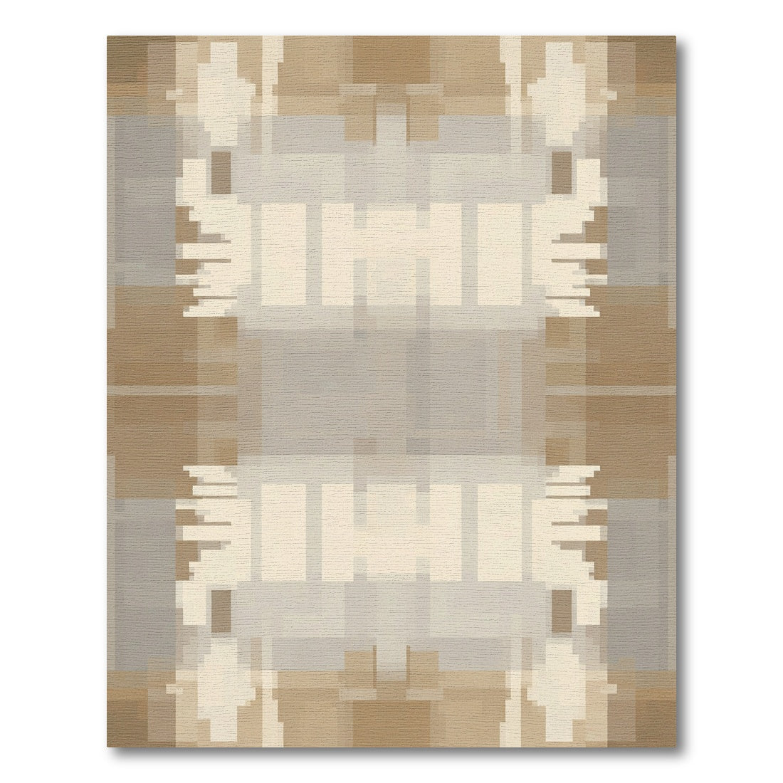 Neutral Geometric Pixelated Abstraction Rug