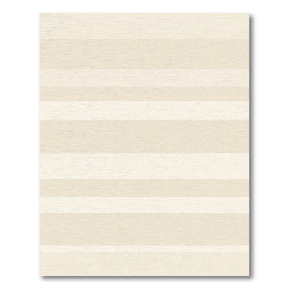 Beige Cream Horizontal Band Rug