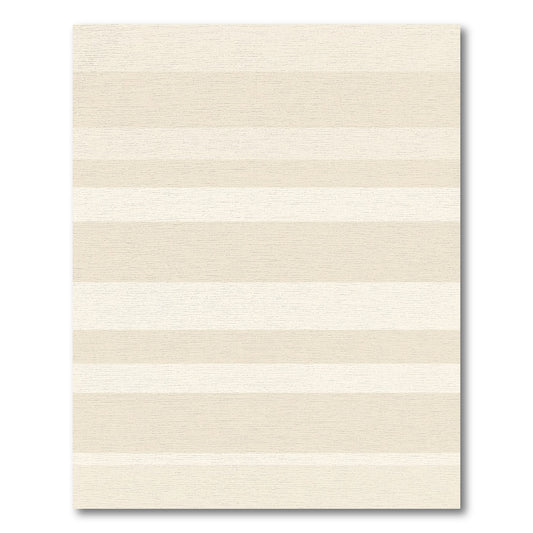 Beige Cream Horizontal Band Rug