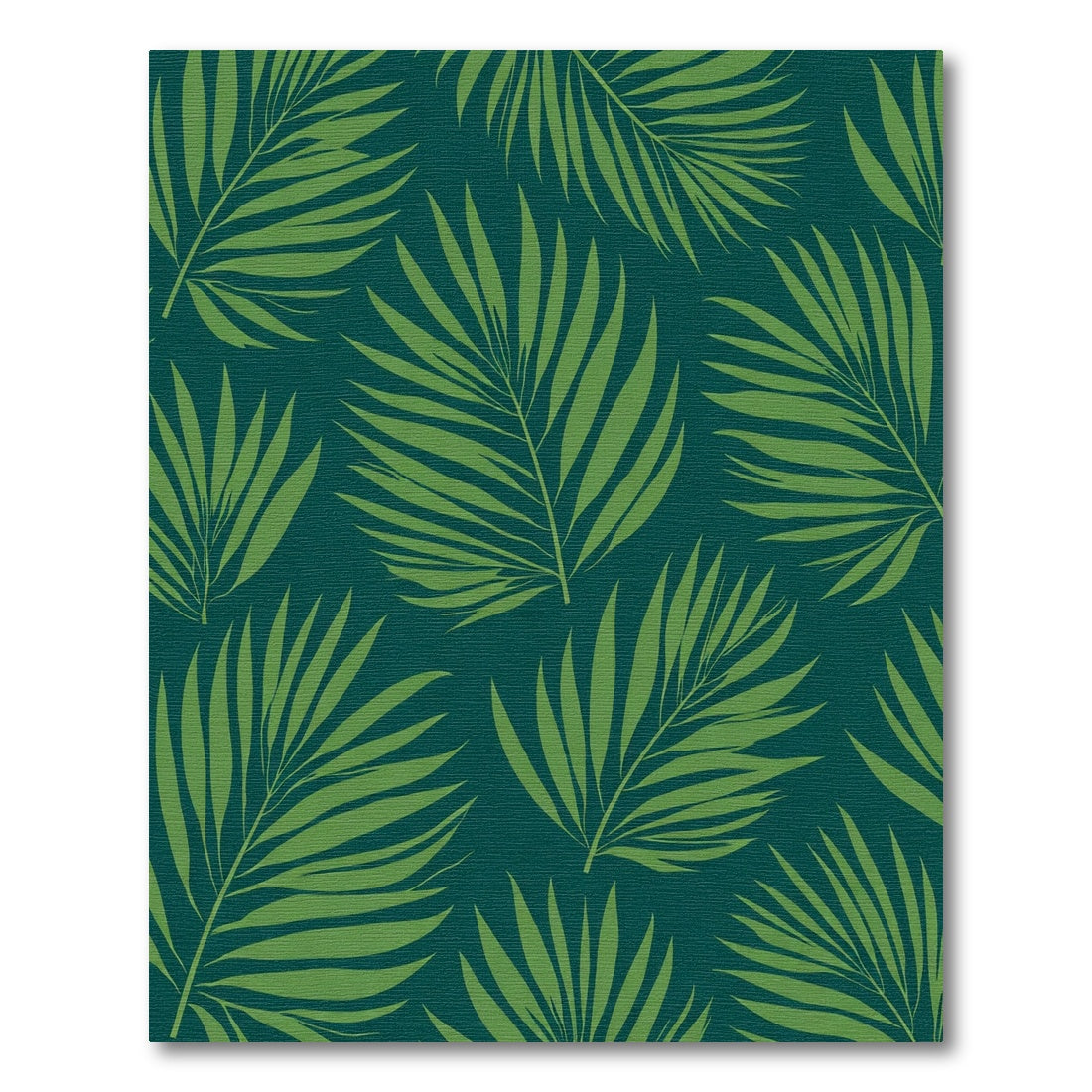 Lush Green Palm Leaves Tropical Rug