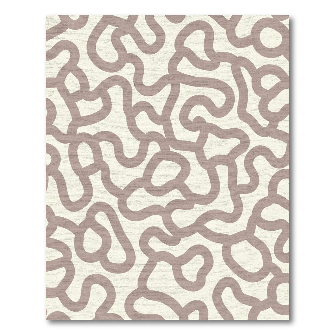 Cream Taupe Abstract Labyrinth Rug