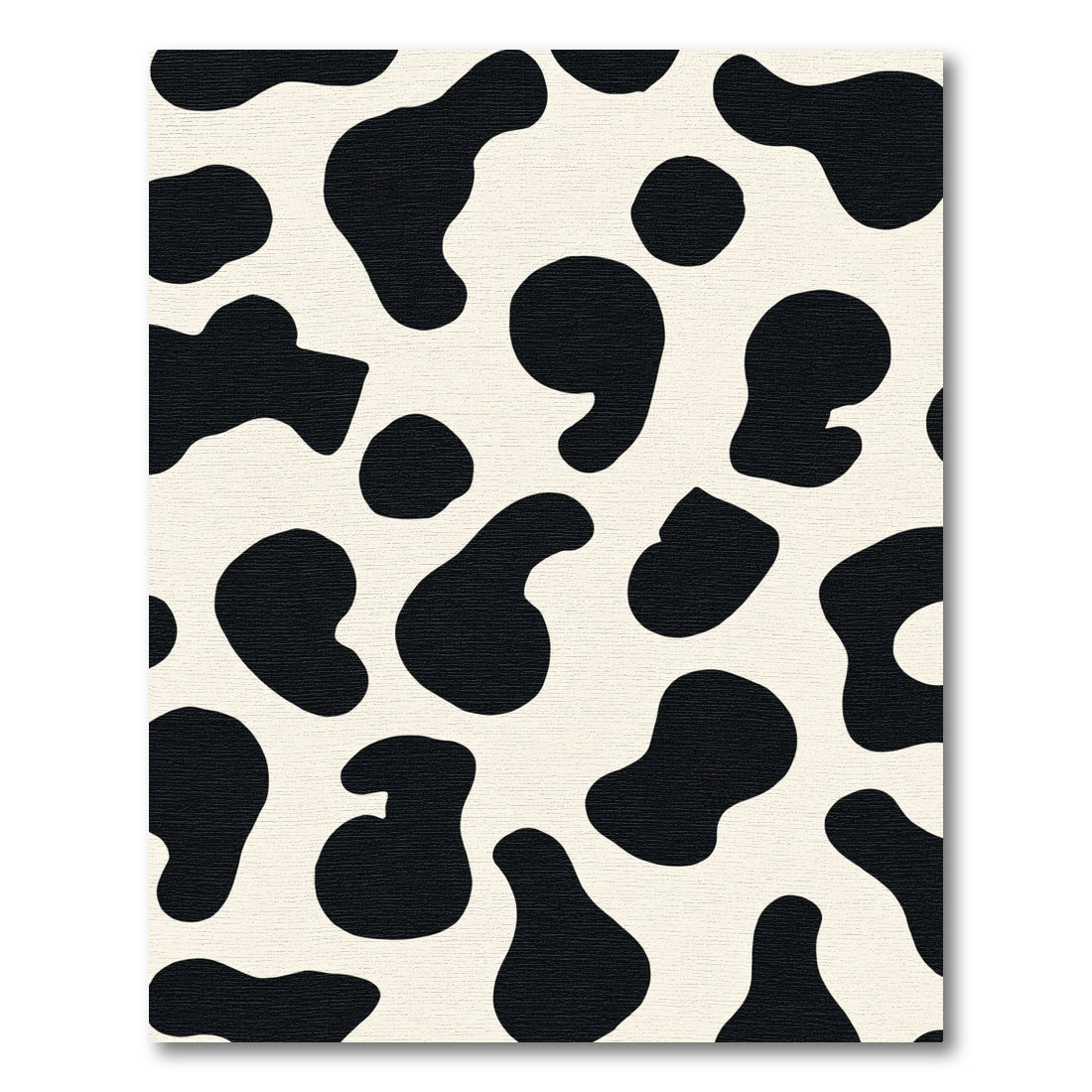 Black White Organic Spots Rug