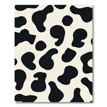 Black White Organic Spots Rug