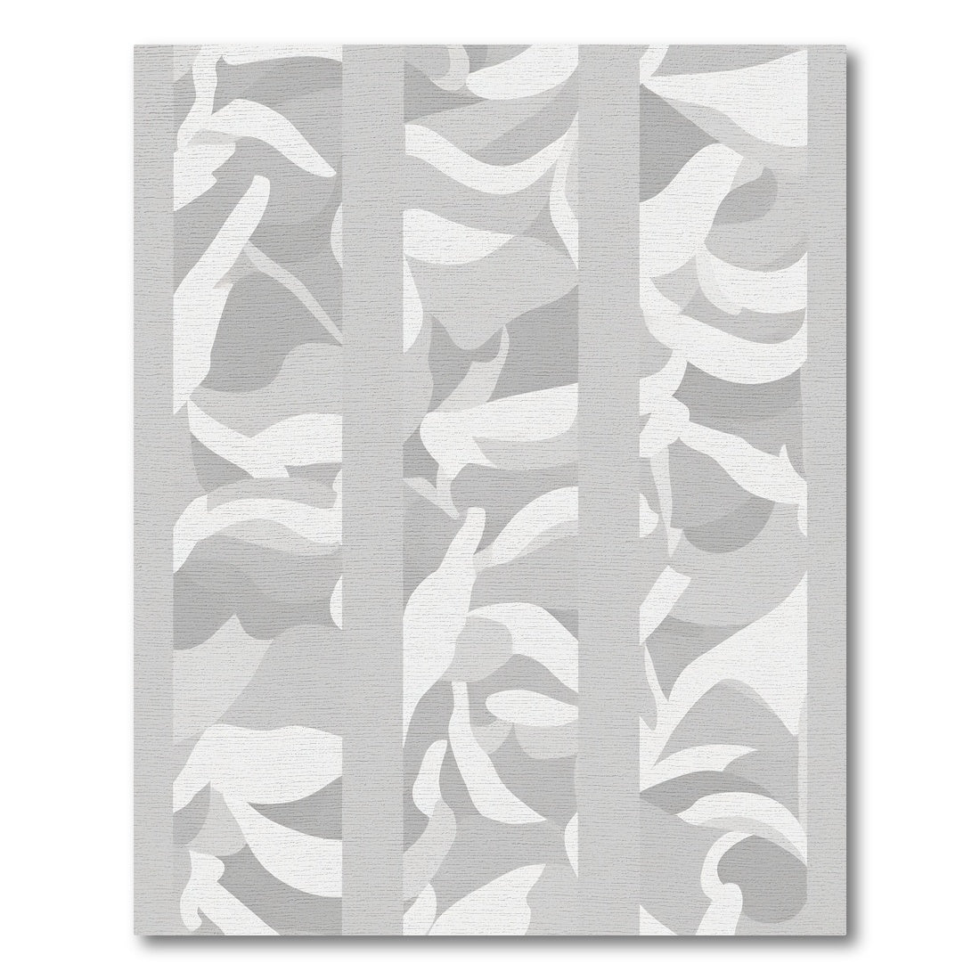 Modern Gray Abstract Organic Swirls Rug