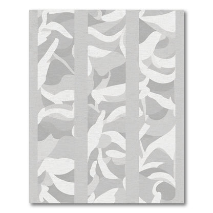 Modern Gray Abstract Organic Swirls Rug