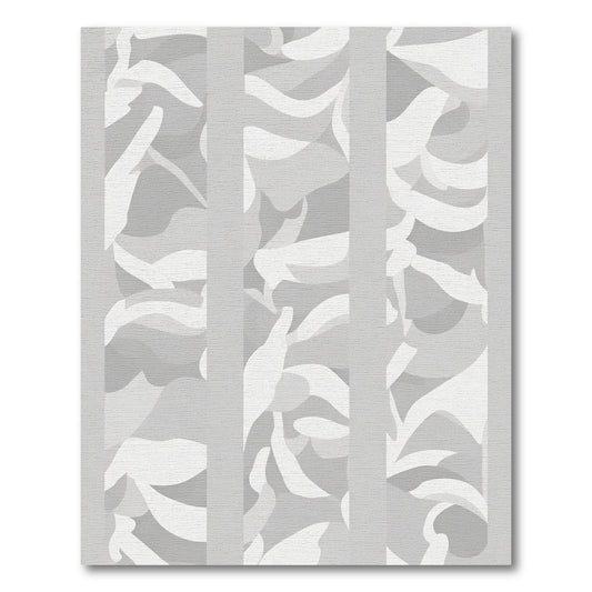 Modern Gray Abstract Organic Swirls Rug