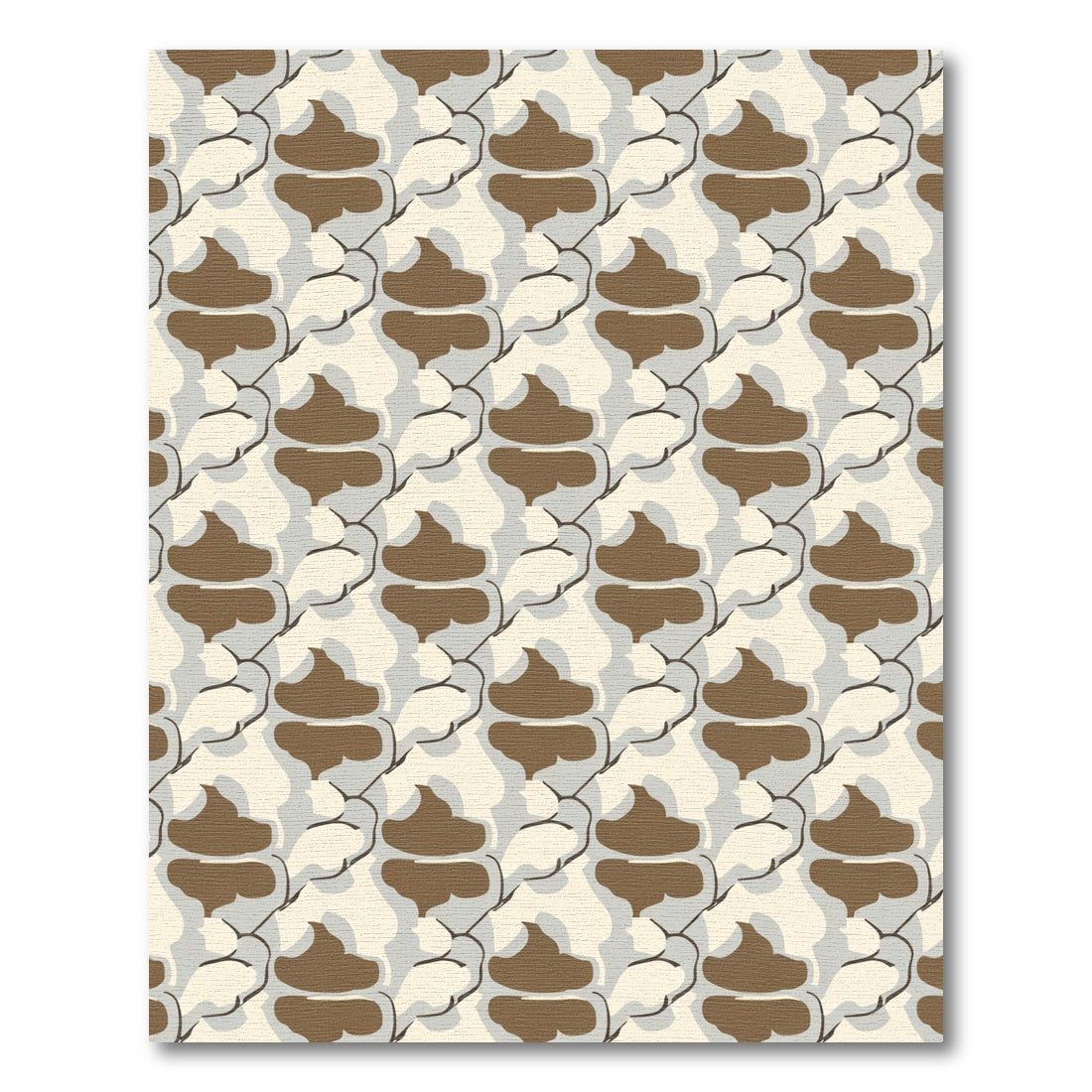 Abstract Brown Cloud Swirls Rug