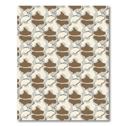 Abstract Brown Cloud Swirls Rug