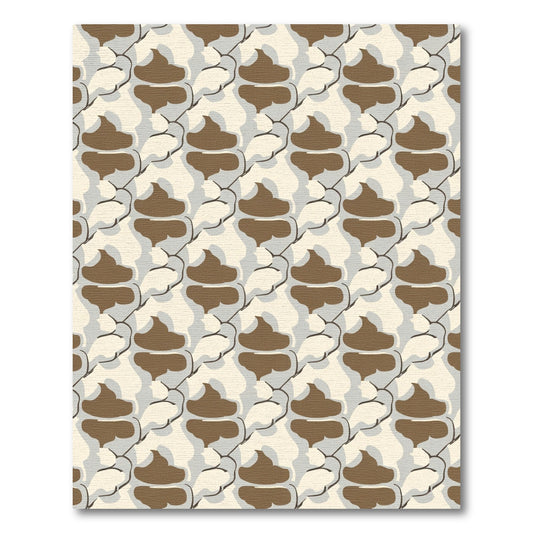 Abstract Brown Cloud Swirls Rug