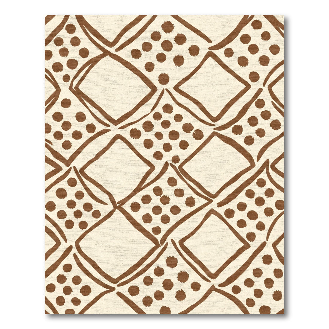 Brown Diamond Dot Lattice Rug