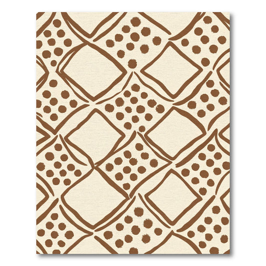 Brown Diamond Dot Lattice Rug