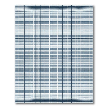 Classic Navy Blue Plaid Tartan Rug