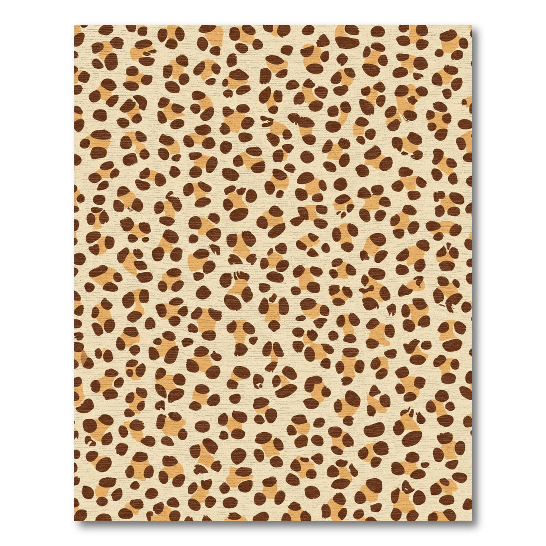 Brown Leopard Spots Cream Background Rug