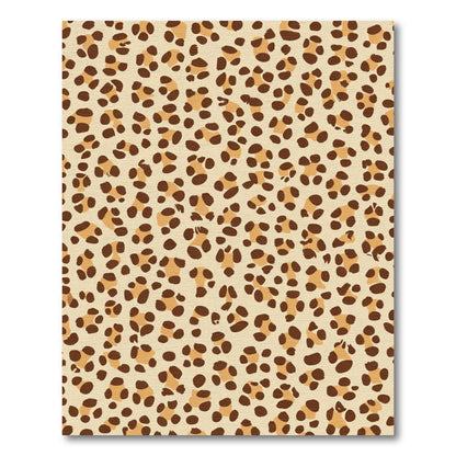 Brown Leopard Spots Cream Background Rug