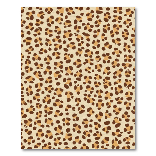 Brown Leopard Spots Cream Background Rug