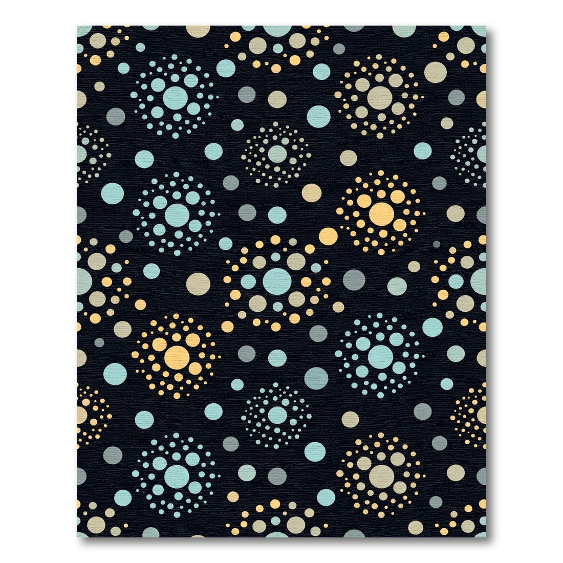 Abstract Circles Mint Yellow Grey Rug