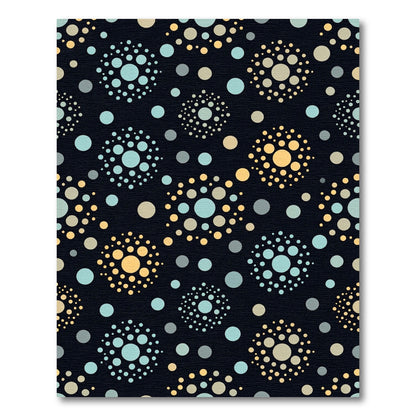 Abstract Circles Mint Yellow Grey Rug