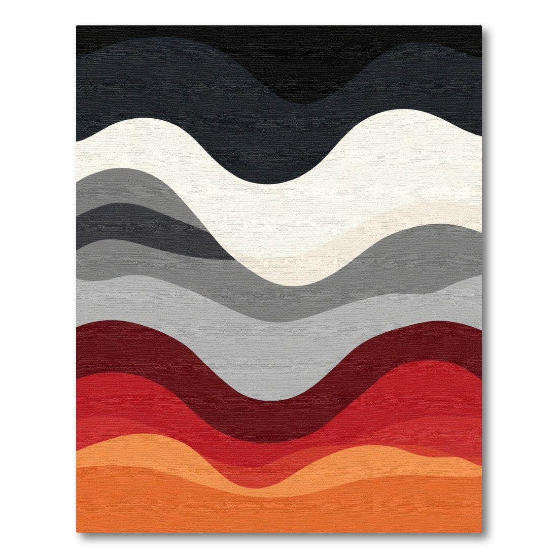 Gradient Abstract Wavy Lines Rug