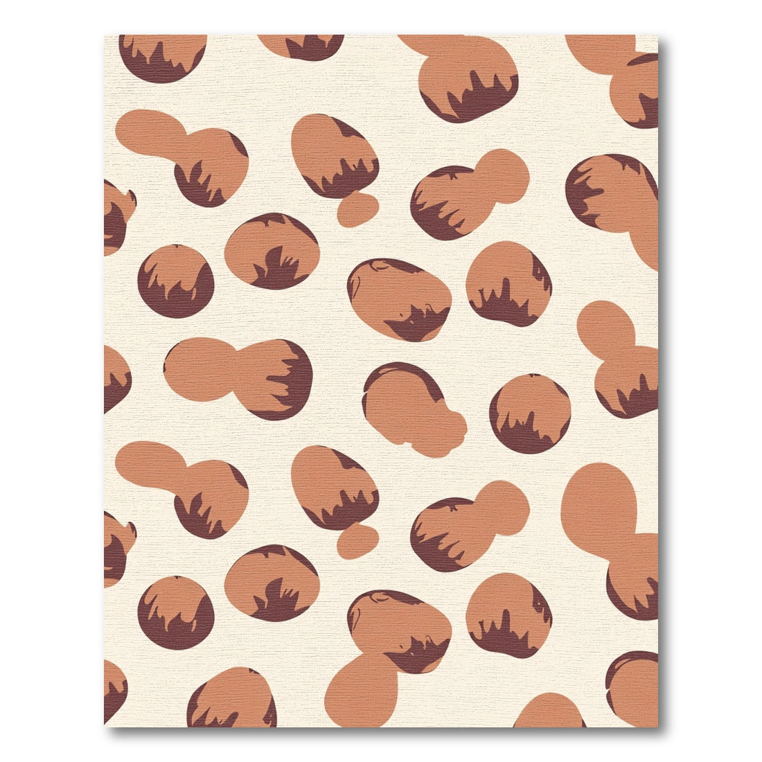 Brown And Tan Abstract Organic Shapes Rug