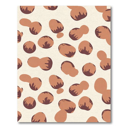 Brown And Tan Abstract Organic Shapes Rug