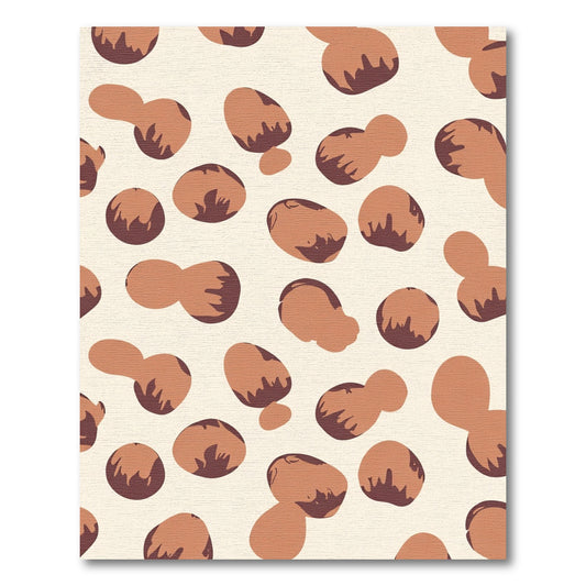 Brown And Tan Abstract Organic Shapes Rug