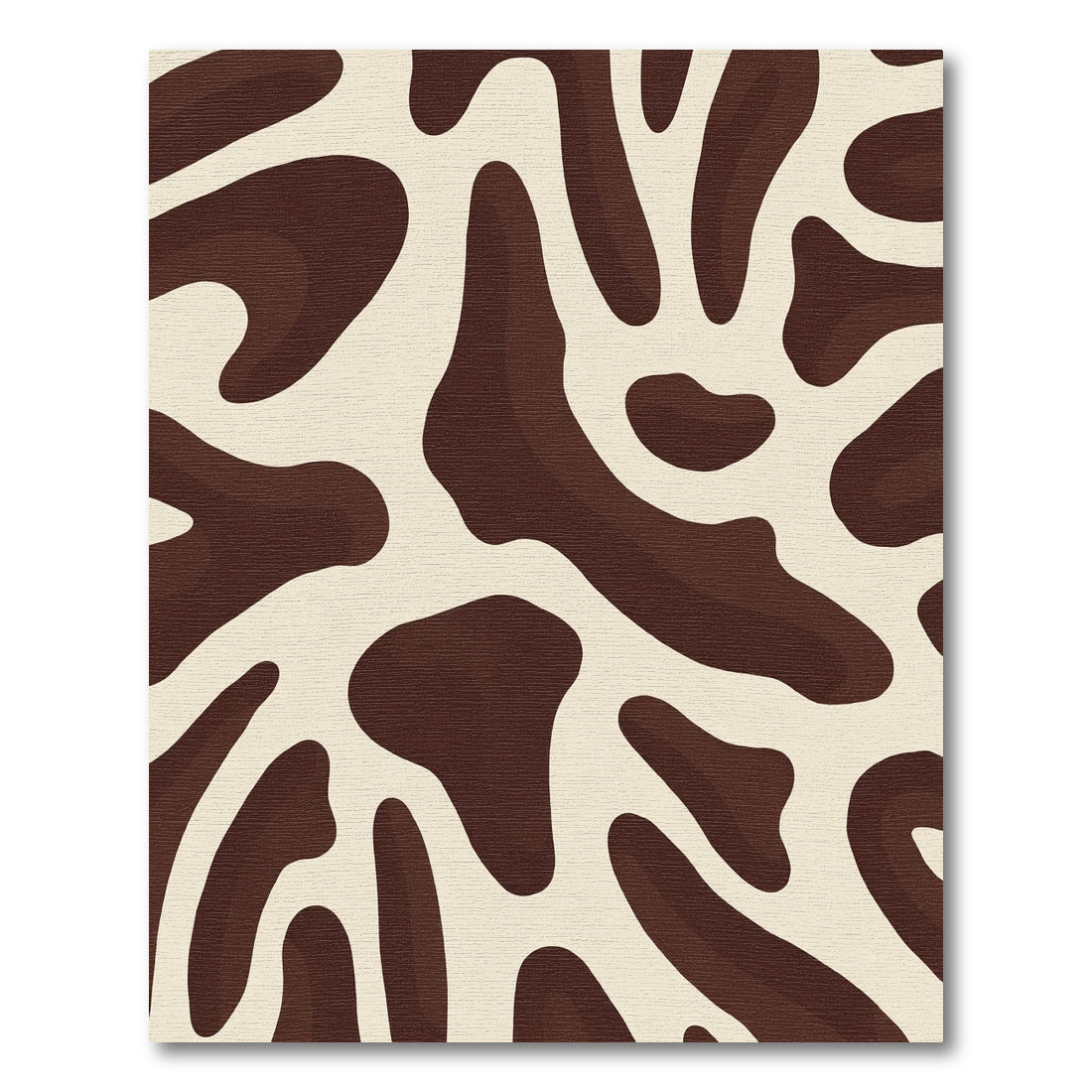 Brown Cream Organic Shape Rug