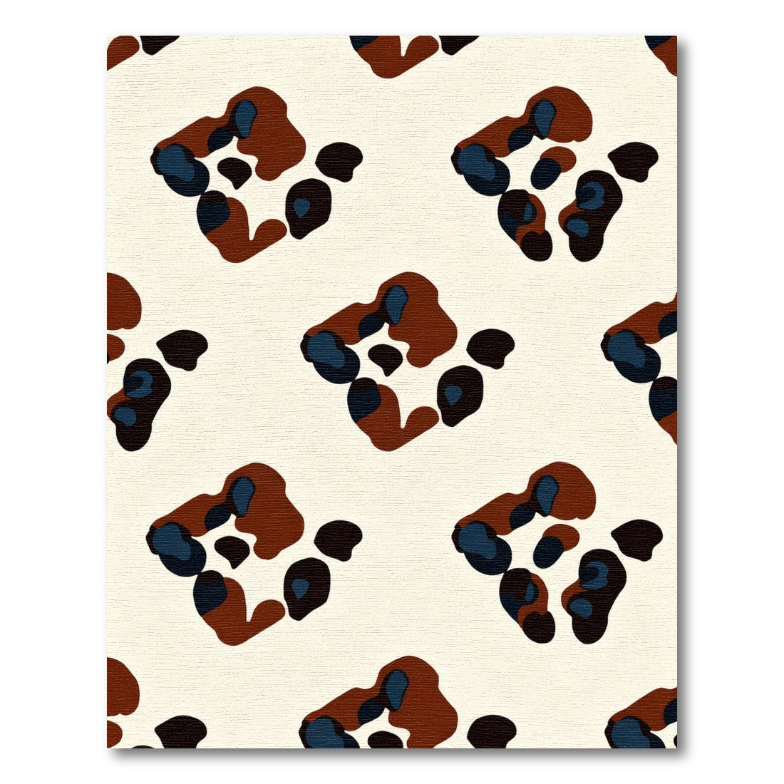 Abstract Animal Print Cream Rug