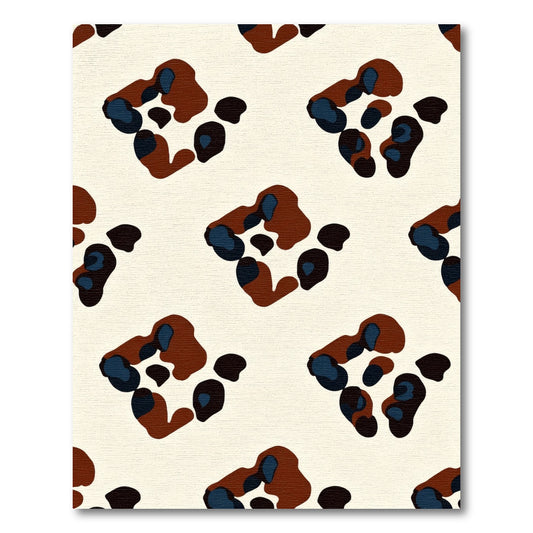 Abstract Animal Print Cream Rug