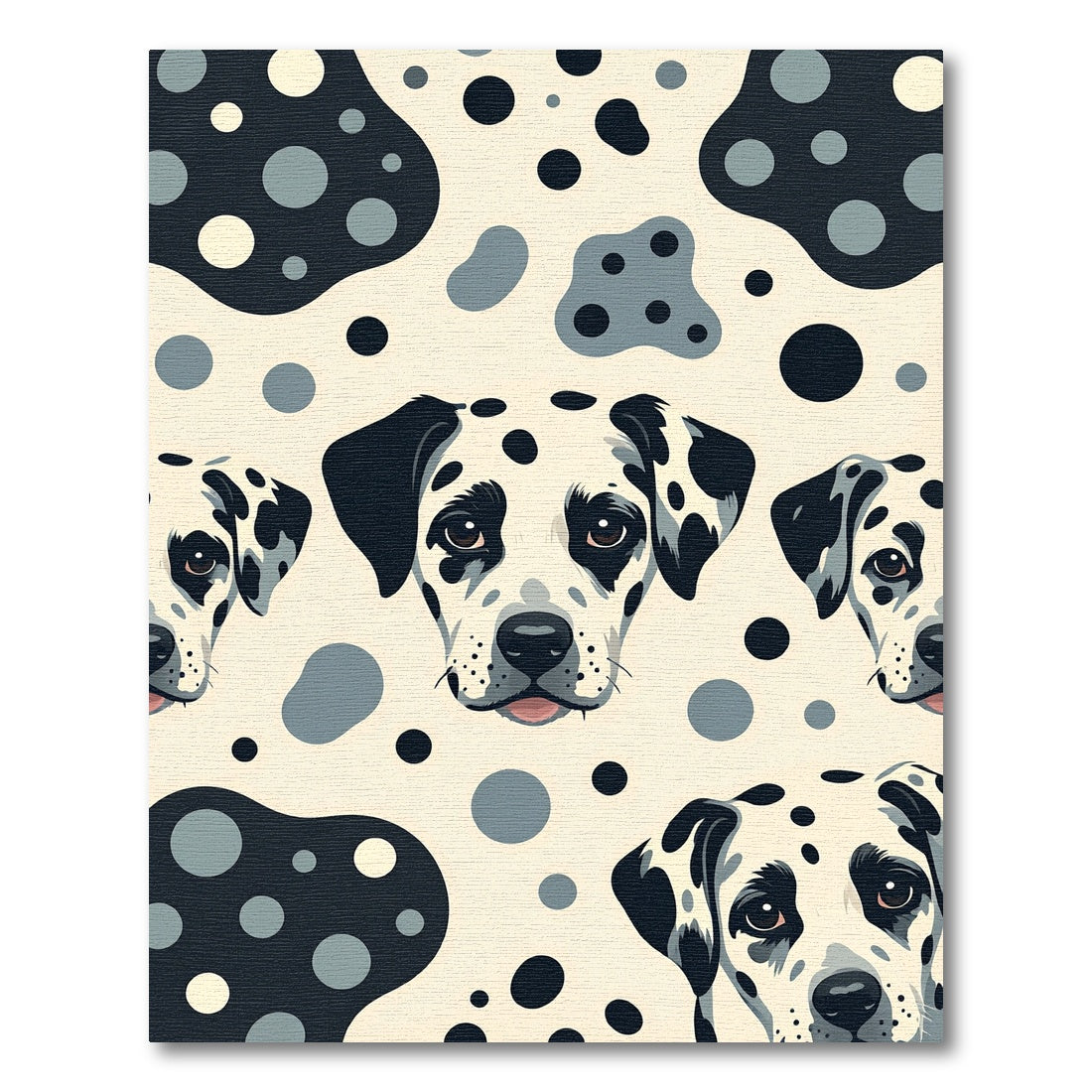 Playful Dalmatian Puppy Cream Spotted Rug