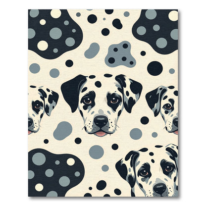 Playful Dalmatian Puppy Cream Spotted Rug