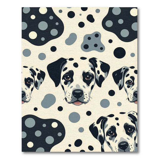 Playful Dalmatian Puppy Cream Spotted Rug