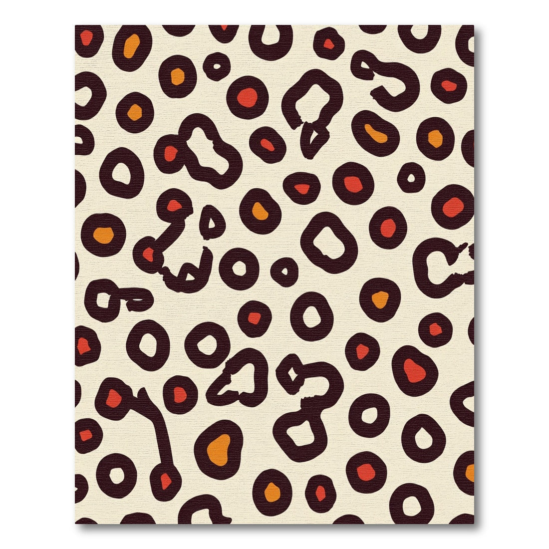 Bold Leopard Spots Ochre accents Rug