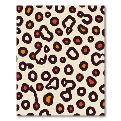 Bold Leopard Spots Ochre accents Rug