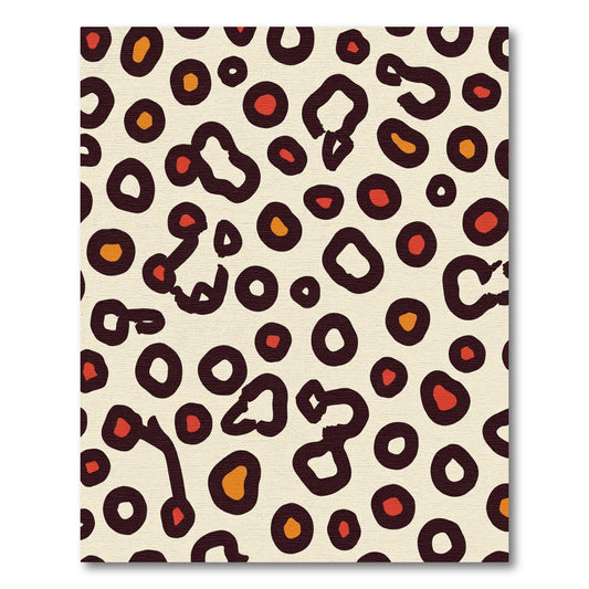 Bold Leopard Spots Ochre accents Rug