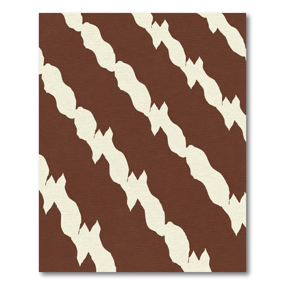 Brown Beige Abstract Animal Hide Rug