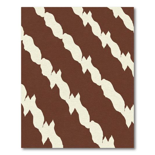 Brown Beige Abstract Animal Hide Rug