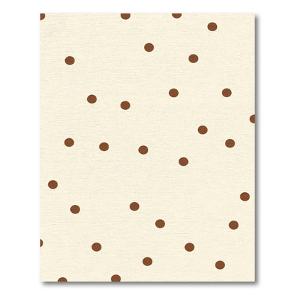 Cream Brown Polka Dot Rug