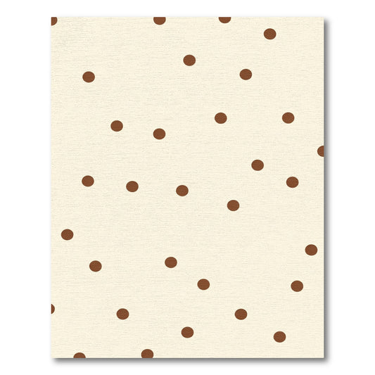 Cream Brown Polka Dot Rug