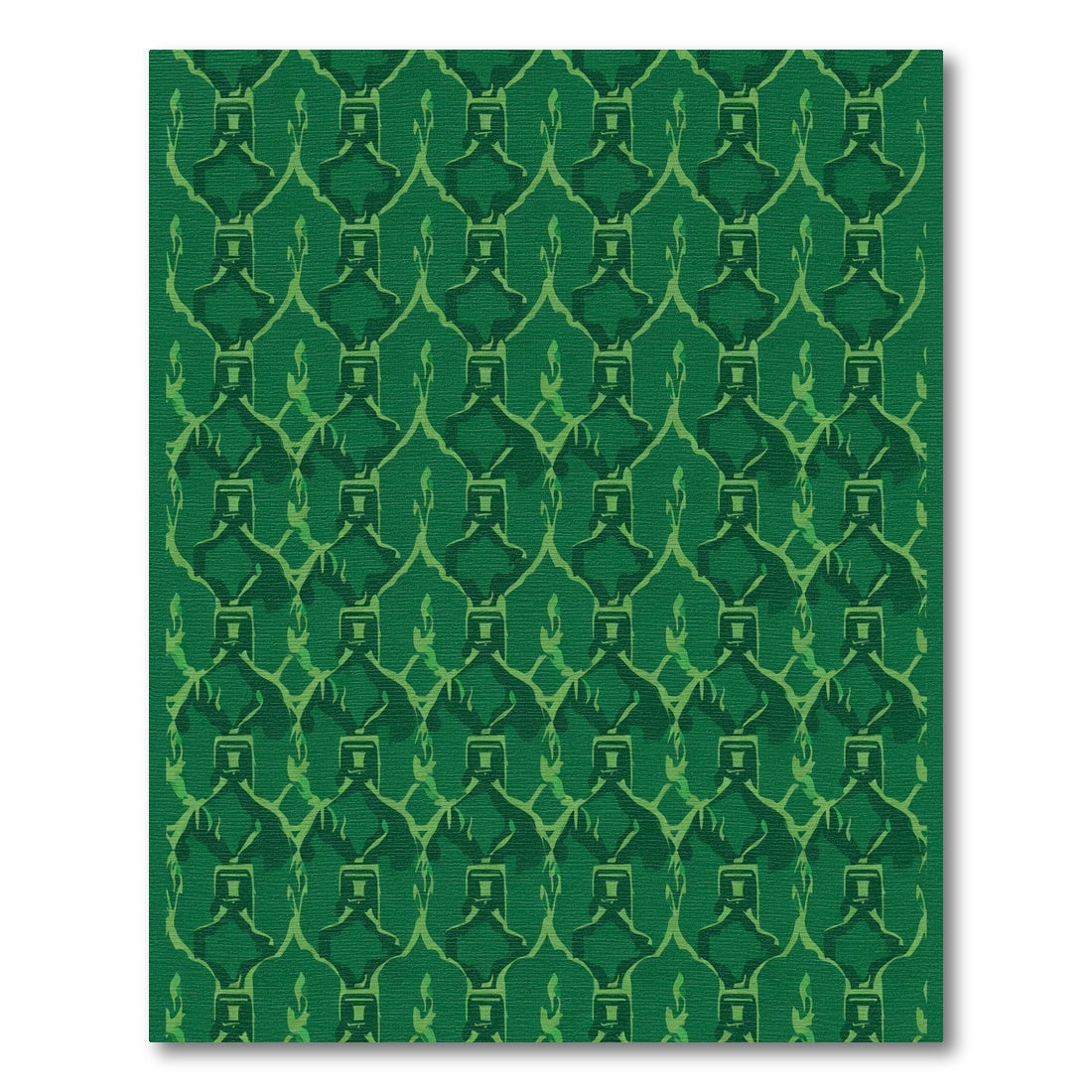 Emerald Green Art Deco Arches Rug