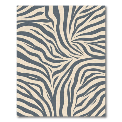 Pale Tan Charcoal Zebra Stripes Rug