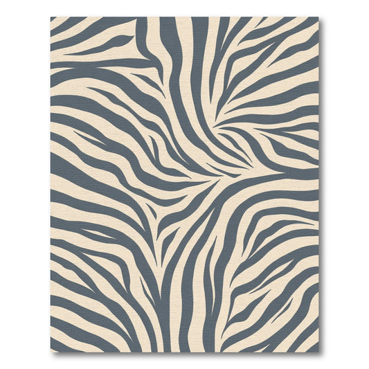 Pale Tan Charcoal Zebra Stripes Rug