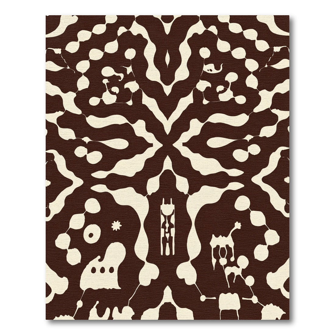 Creamy brown organic amoeba splice Rug