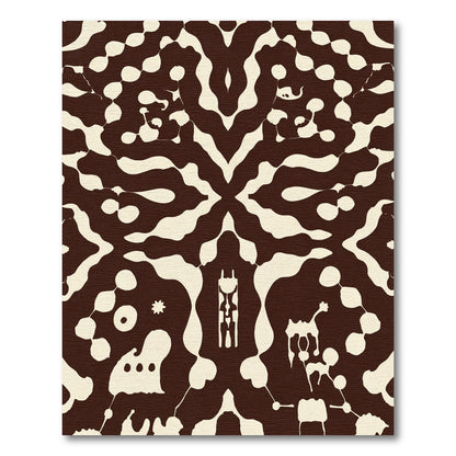 Creamy brown organic amoeba splice Rug