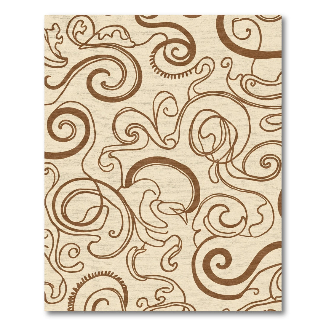 Brown Swirl Organic Flow Rug